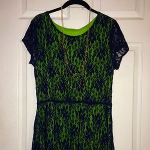 Navy Lace Party Dress